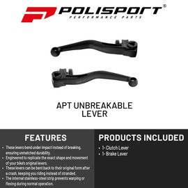 Polisport 91576 - Kit of Shatterproof Levers APT GASGAS Black