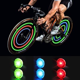 Bike Wheel Lights Bike Spoke Lights with Batteries Included, Waterproof Bicycle Wheel Lights for Safe Cycling, Easy to Install Cool Bike Lights for Wheels - Color: 12-Pack Multi-color