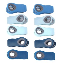 Dura Living Bag Clips with Magnet- Food Clips, Chip Clips, Bag Clips for Food Storage with Airtight Seal Grip for Bread Bags, Snack Bags and Food Bags (Blue, Pack of 10)