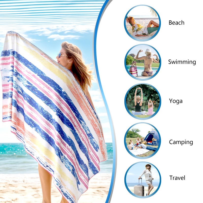 Mikytoper Extra Large 180 x 90 CM Microfibre Sandproof Quick