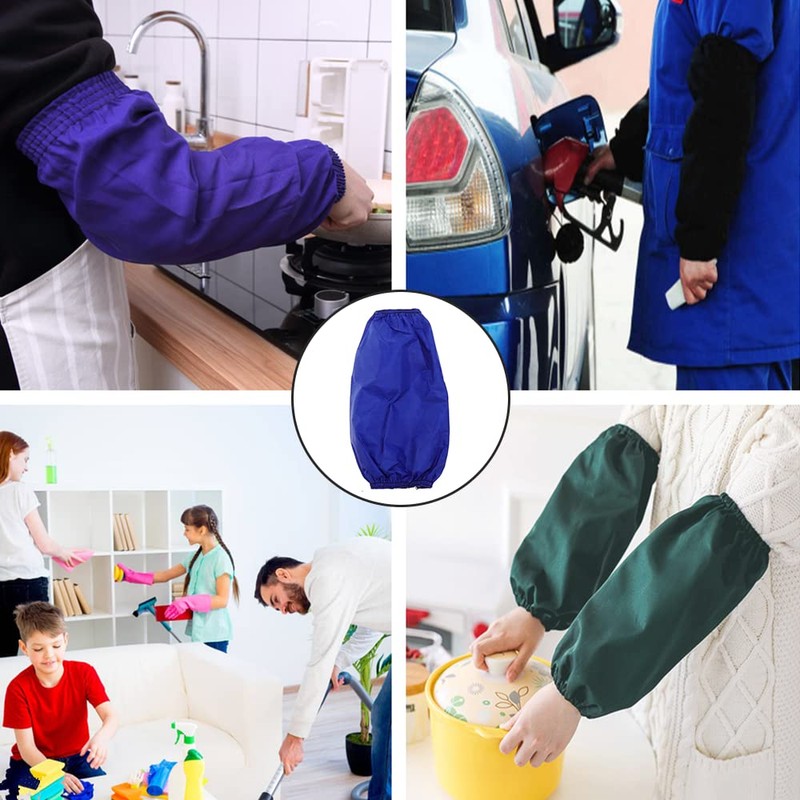 JINRETUTE 2 Pairs Waterproof Oilproof Arm Sleeves Oversleeves Waterproof Kitchen