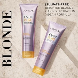 L'Oreal Paris Hair Care EverPure Blonde Sulfate Free Shampoo & Conditioner Kit for Color-Treated Hair, Neutralizes Brass + Balances, For Blonde Hair, 