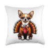 Chihuahua Turkey Outfit Cute Dog Chihuahua Throw Pillow