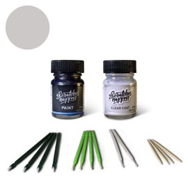 ScratchesHappen Exact-Match Touch Up Paint Kit - Crystal Gray Metallic (48W) for Subaru - Essential (Paint + Clear Coat)