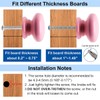 YuGtcen Wooden Cabinet Knobs 6 Pack, Pink Drawer Knobs Wood