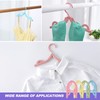 20pcs Folding Clothes Hangers, Plastic Portable Folding Coats Hanger, 4