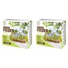 Set of 2 Clear Plastic Bird Window Feeder with 3