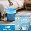 300 Count 15 Micron Extra Thick 4 Gallon Drawstring Small