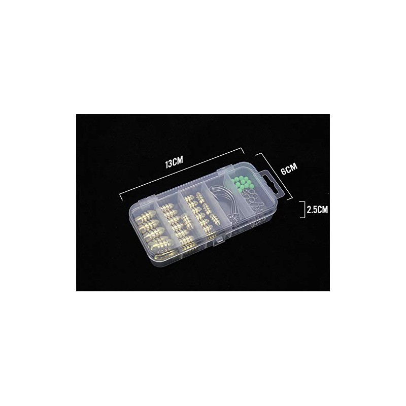 VOANZO 69pcs Texas Fishing Rigs Set, Fishing Hook Kit, Threaded