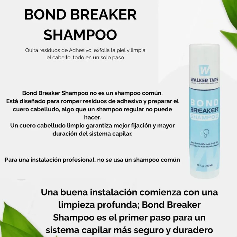 Shampoo Bond Prótesis Capilar Limpieza Profunda Walker Tape
