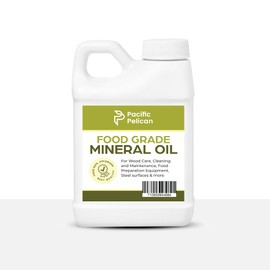 Pacific Pelican Food-Grade Mineral Oil | Oil for Cutting Boards & Butcher Blocks | Perfect for Wooden Utensils & Kitchen Tools | Protects & Restores Wood & Bamboo (16 Oz)