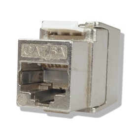 AIXONTEC Mini Cat.6A Keystone Jack RJ45 Module Socket 500 MHz 10 Gbit Fully Shielded Tool-Free Installation Toolless RJ-45 Adapter Cat.7 Installation Cable Cat 7 Installation Cable