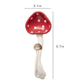 RockTrend Mushroom Shape Ceramic Soup Spoon Desseert Spoon-Set of 2