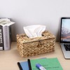BSTKEY Rectangular Water Hyacinth Facial Tissue Box, Household Woven Paper