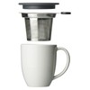 FORLIFE Uni Brew-in-Mug with Tea Infuser and Lid, 16-Ounce, White