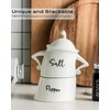 Zoeeker Salt and Pepper Bowls, Ceramic Salt and Pepper Holder