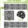 Pangda 8 Pcs Rubber Stepping Stones Outdoor Garden Walkway, 12