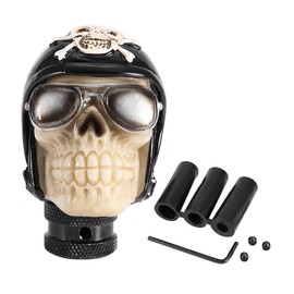 QANYEGN Skull Gear Shifter, Skull Head Gear Shift Knob, Car Skulls Shifter Header Knob for Most Automatic Manual Vehicles