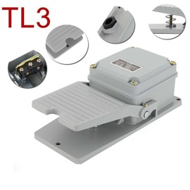 L-home Foot Switch Industrial Foot Pedal Switch Non-Slip Foot Pedal 220 V / 380 V 15 A for Medical Instruments Textile Devices Welding Equipment IP62