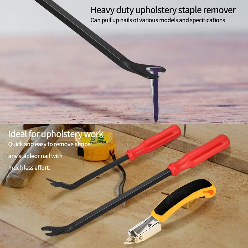 Upholstery Staple Remover and Tack Lifter Tool Set, Heavy Duty