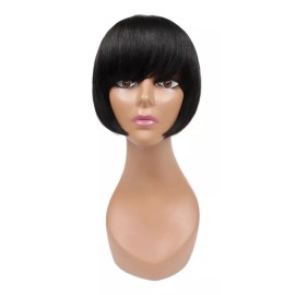 BM Peluca De Cabello Humano Liso De Cabello Virgen Brasileño De