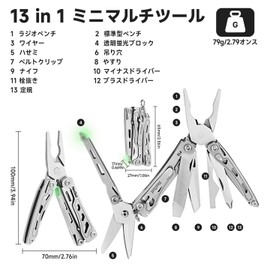 NexTool F12 Mini Multitool 13-in-1 Key Holder Multitool with Serrated Scissors and Files with Safety Lock Upgraded High Carbon Steel 80Cr14Mov Steel Portable EDC Outdoor DIY Gift for Men