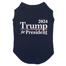 Trump for President 2024 - MAGA Republican Savior Election Dog Shirt (Navy, Large)
