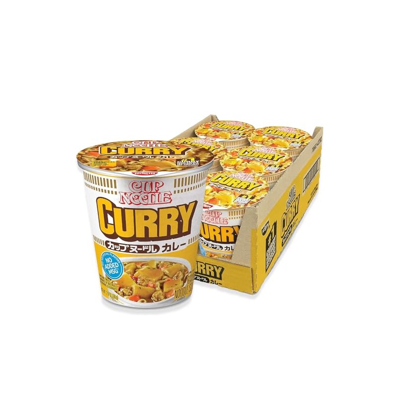 Nissin Cup Noodle Ramen Noodle Soup, Curry, 2.82 Ounce (Pack