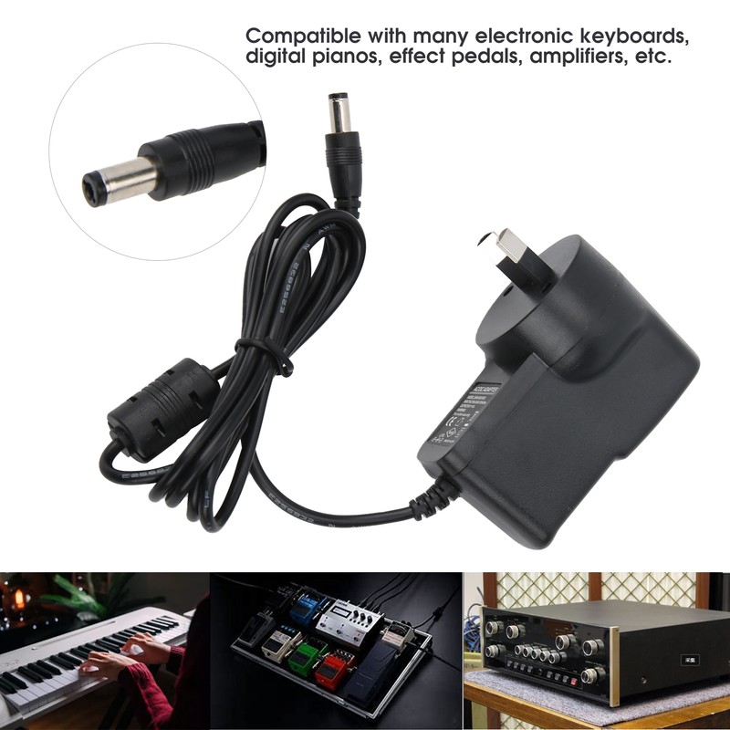 Effect Pedal Power Supply Adapter 9V 1A for Electric Guitar