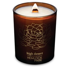 Hemlock Park Classic Wick Candle Handcrafted with Natural Coconut Wax and Essential Oils (Amber & Gold 7.2 oz, High Desert)