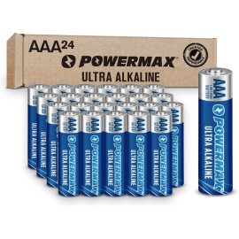Powermax™ AAA Batteries, Ultra Long Lasting Alkaline Battery, 10-Year Shelf life - Pack of 100