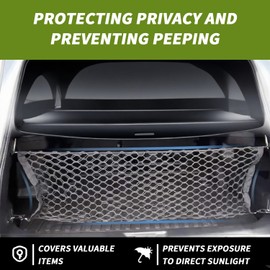 All-New Trunk Cargo Cover for 2025 Toyota 4Runner, Retractable Security Shade Rear Cargo Cover 4Runner Trailhunter etc 2025+, with Trunk Storage Net