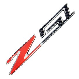 Pair Set Corvette C7 Z51 Emblem Carbon Fiber Stingray Badge Sticker Decal Replacement for Corvette (Silver Red Carbon Fiber)