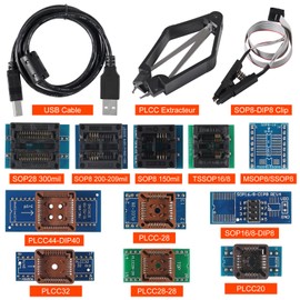 ACEIRMC T48 (TL866-3G) Programmer Support 34000+ ICS for SPI/Nor/NAND Flash/EMMC BGA/TSOP/SOP/PLCC (T48 Programmer Host+13 Adapter)