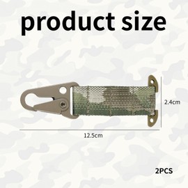 Xiciki Tactical Belt Clip, Battle Belt Accessories, Tactical Plate Carrier Accessories, T-Mount Molle Battle Belt Clip, Tactical Clash Hook Hanging Carabiner