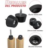 50 Niveladores para Muebles, Almohadillas de Goma Negras con Tornillos