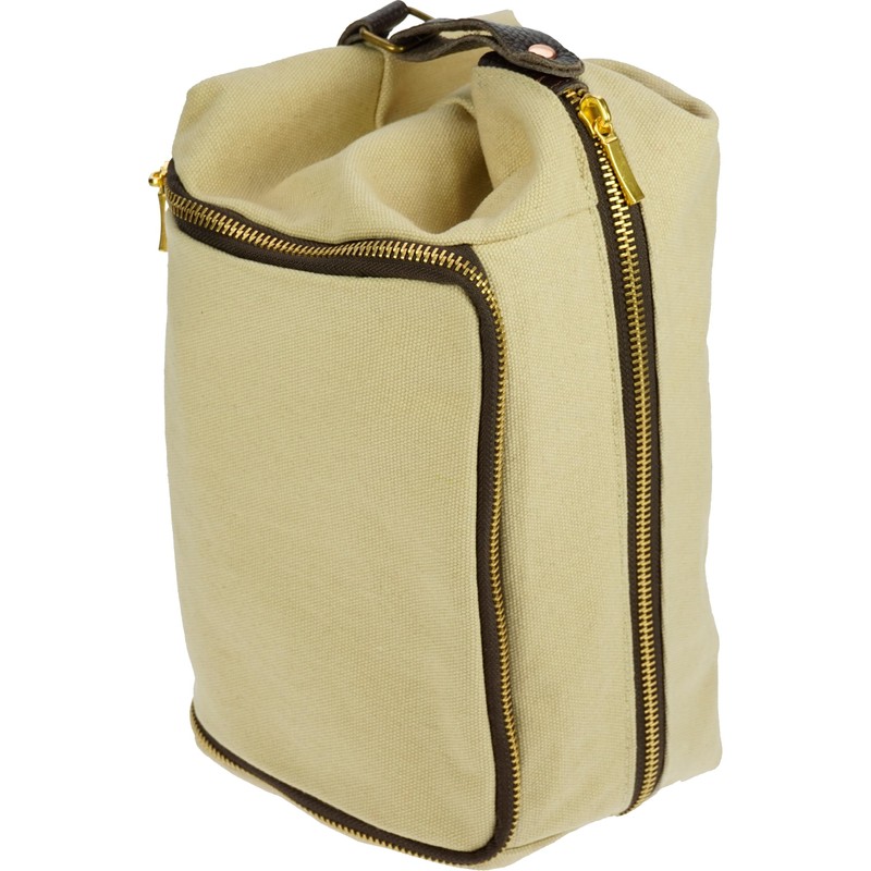 Canvas Wash Bag, Large Compartment with Dividers, Large Organiser Compartment