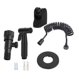 G1/2 Stainless Steel Thread Bidet Sprayer Set for Bathroom Toilet Black B Style