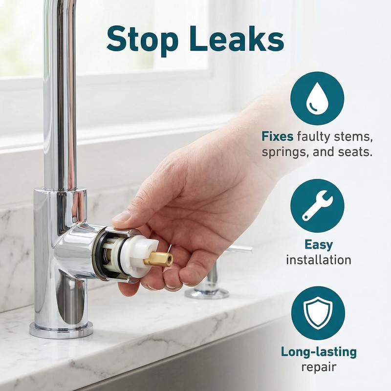 RP25513 Faucet Stem Assembly Kit Compatible with Delta Two Handle