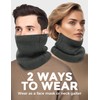 Buauty Grey Neck Warmer Winter Neck Gaiters for Men Women
