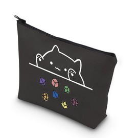 Cat Throwing Dice DND Dungeon Master Bag of Holding Zipper Pouch Gamer Dice Bag (Dragons Card CA)