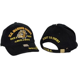 AES Marines Once a Marine Corps EGA Devil Dog First to Fight Embroidered Cap Hat Multi