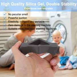 Washer Door Prop, Front Load Washer Door Prop, Front Load Washer Door Prop MagneticFront Load Washer Door Prop Mouth Shape Strong Magnet Washer Door Stop Prop for Home(Gray)