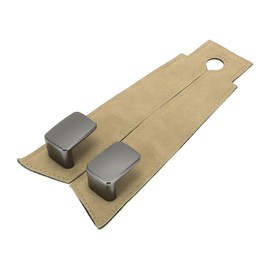 Partuto 1 Pcs Universal Car Seat Headrest Hook for Most Car, SUV, Truck Car Seat Back Organizer Hooks Sturdy Faux Leather Metal Beige 6.89"x2.99"