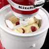 KitchenAid KAICA Ice Cream Maker Bowl Attachment, White (Used)