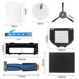 Theresa Hay Replacement Parts for Shark AV2310AE Matrix RV2310AE(not RV2310) Matrix Robot Vacuum Cleaner 15 Packs 2 Main Brushes, 2 Filters, 6 Side Brushes, 2 Sponge & 2 Foam Filters, 1 Brush Cover