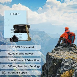 Mars Himalayan Organic Shilajit Resin | Natural Resin Sourced from The Himalayas | Supports Vitality, Energy & Overall Wellness (Pack of 2)