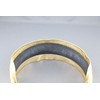 Gold faux leather fabric headband super extra wide hair band