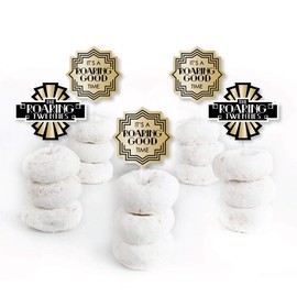 Big Dot of Happiness Roaring 20's - Dessert Cupcake Toppers - 1920s Art Deco Jazz Party Clear Treat Picks - Set of 24
