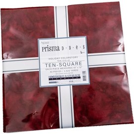 Lunn Studios Artisan Batiks Prisma Dyes Holiday 42 10-inch Squares Layer Robert Kaufman TEN-1315-42, Assorted